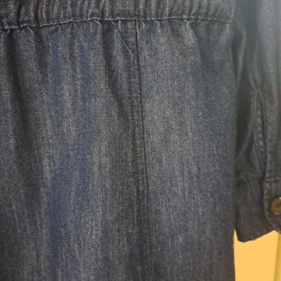 Jack BB Dakota Chambrey Button Front Long Sleeve Dress Size Small - Picture 2 of 9